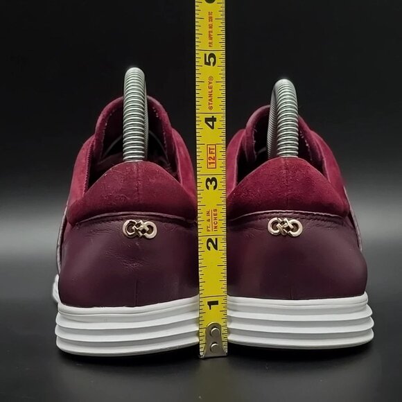 Cole Haan Grand Misha Burgundy Suede Leather Sneaker Shoes Women's Size 8B - Picture 4 of 12